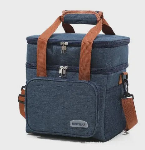 Moderne Lunchtas met Grote Capaciteit - Dubbele Isolatie & Crossbody Draagband