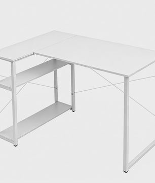 L-vormig Bureau met Opbergrek - Ideaal voor Gaming, PC, Studie & Werk in Slaapkamer (120/100cm)