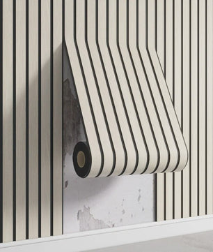 3D Houten Lamellen Behang - Zelfklevend, Waterdicht & Verdikkend - Wanddecoratie