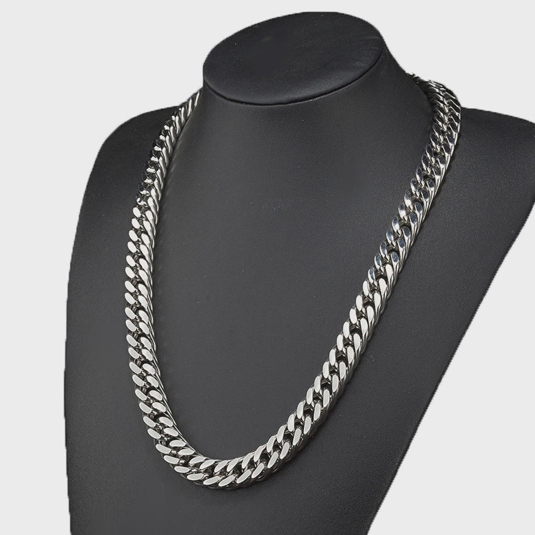 Zware Gepolijste RVS Curb Cuban Ketting - 10-17mm Breed - Waterdicht Sieraden voor Mannen & Jongens