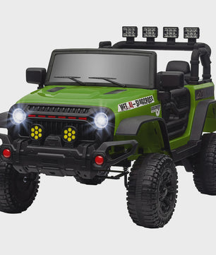 Groene Elektrische Off-road Kinderauto met 2.4 GHz Afstandsbediening en 12V Vermogen