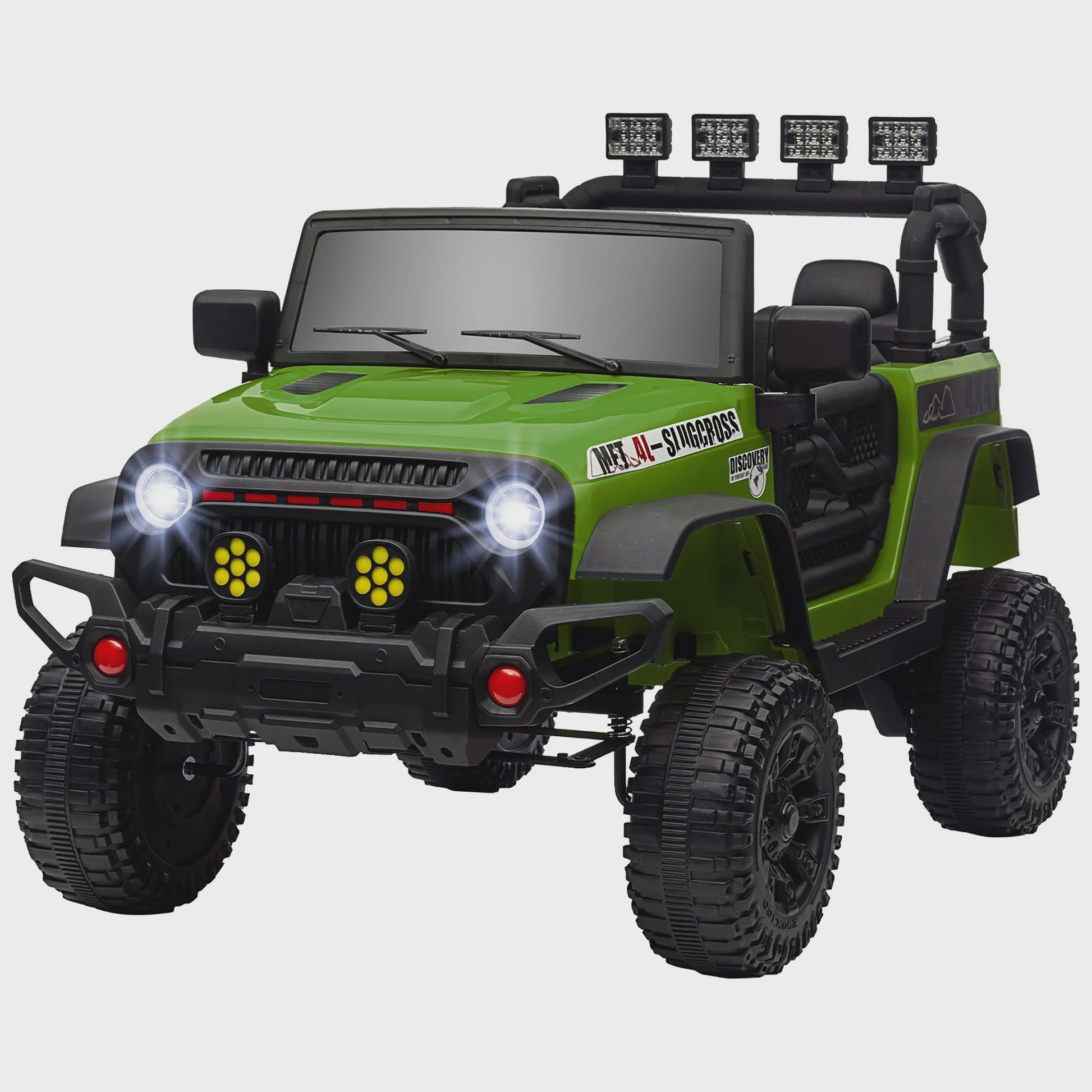 Groene Elektrische Off-road Kinderauto met 2.4 GHz Afstandsbediening en 12V Vermogen