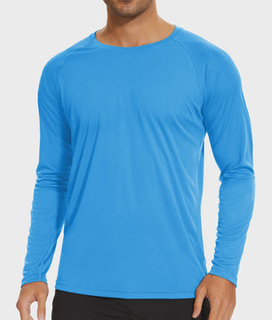 TACVASEN Heren UV-Bescherming T-shirt Lange Mouw - UPF 50+ Sneldrogend & Ademend