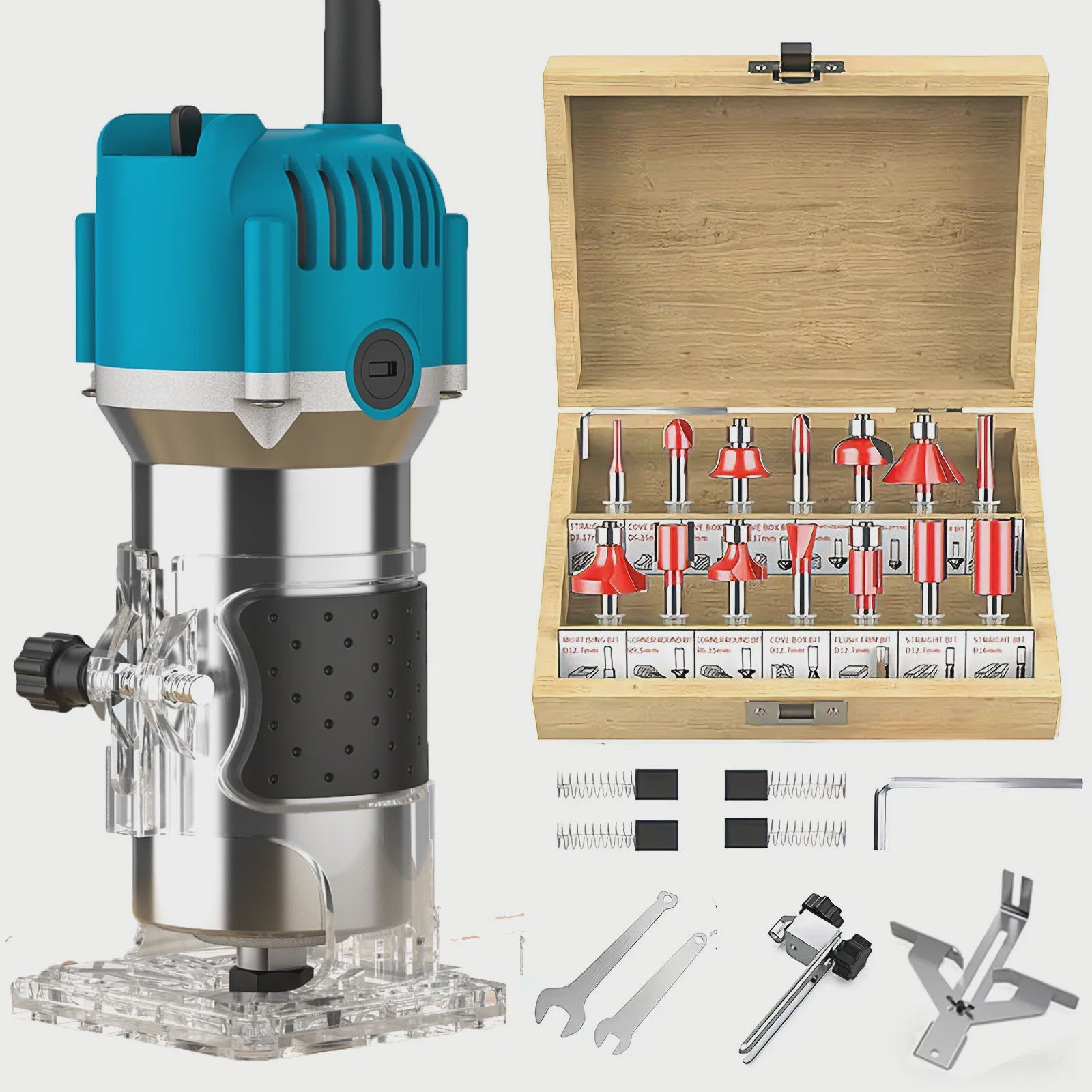 Krachtige 1380W Elektrische Hout Router & Trimmer voor Frezen, Graveren en Frezen