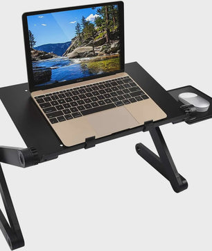 Verstelbare Laptoptafel 360° Draaibaar - Ideaal voor Bed, Bank & Bureau