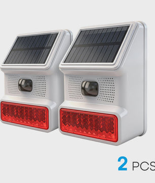 Zonne-bewegingsmelder Alarm met Geluid & Licht - IP65 Waterdicht