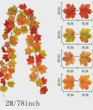 Kunstblad Slinger Esdoorn - Herfst Decoratie 2 Meter