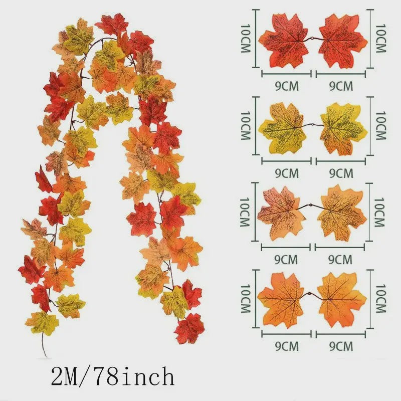 Kunstblad Slinger Esdoorn - Herfst Decoratie 2 Meter