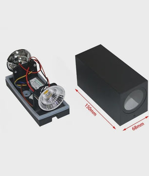 Moderne LED Wandlamp IP65 Waterdicht - Binnen & Buiten - 5W/10W Up/Down Licht - Kubus Design voor Tuin & Portiek