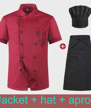 Ademend Koksbuis Korte Mouw Unisex Dubbelzijdig Sluitend - Keuken & Catering