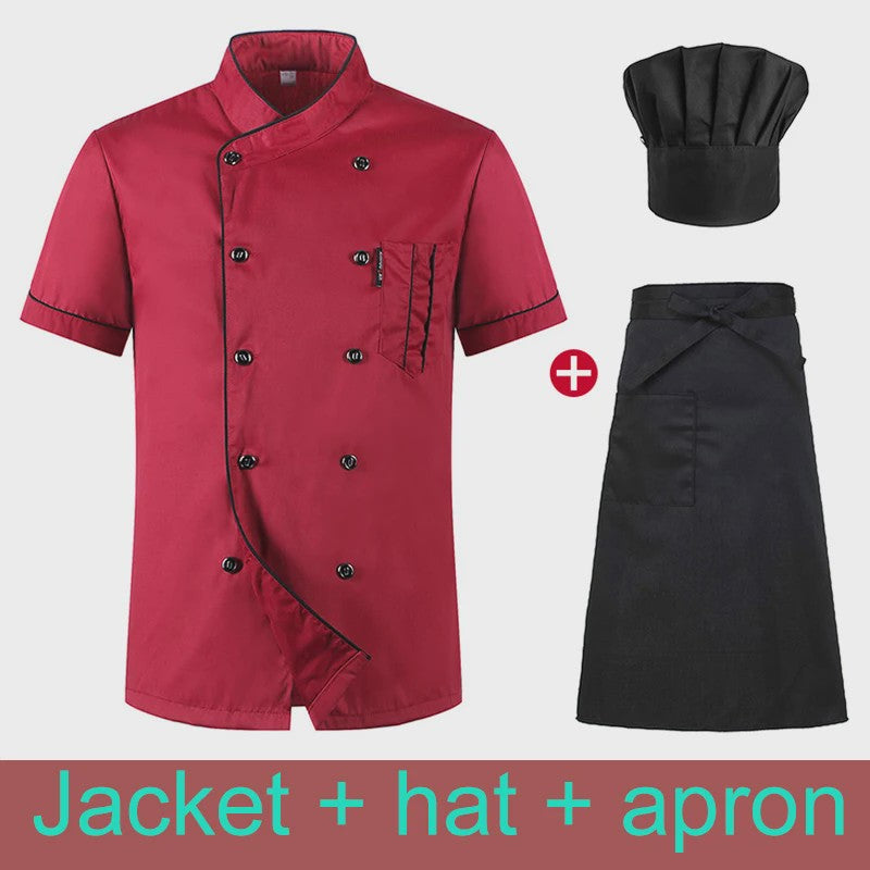 Ademend Koksbuis Korte Mouw Unisex Dubbelzijdig Sluitend - Keuken & Catering