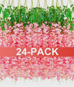 24x Kunst Wisteria Bloemen Slirang - Hangende Garland voor Bruiloft & Decoratie