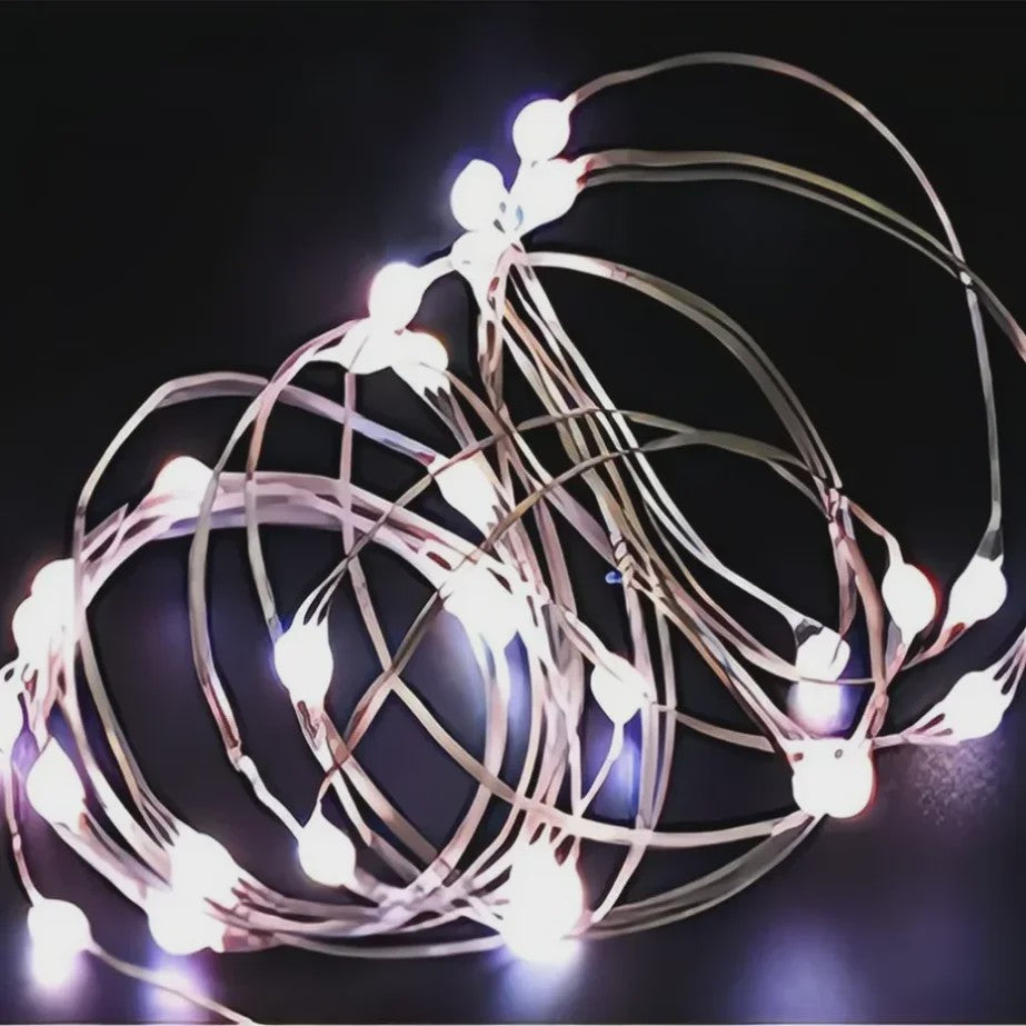10x LED Koperdraad Lichtjes op Batterijen - Sfeerverlichting voor Feest, Kerst & Decoratie