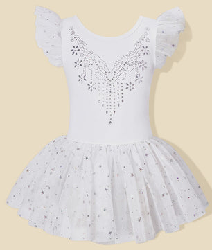 Meisjes Balletpakje met Glitter Tutu Rok & Strass Versiering - Dans & Gymnastiek