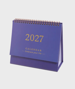 2027 Bureaukalender Maandkalender - Spiraalbinding, Opvouwbaar & Staand - Ideaal voor Planner, Kantoor & Thuis