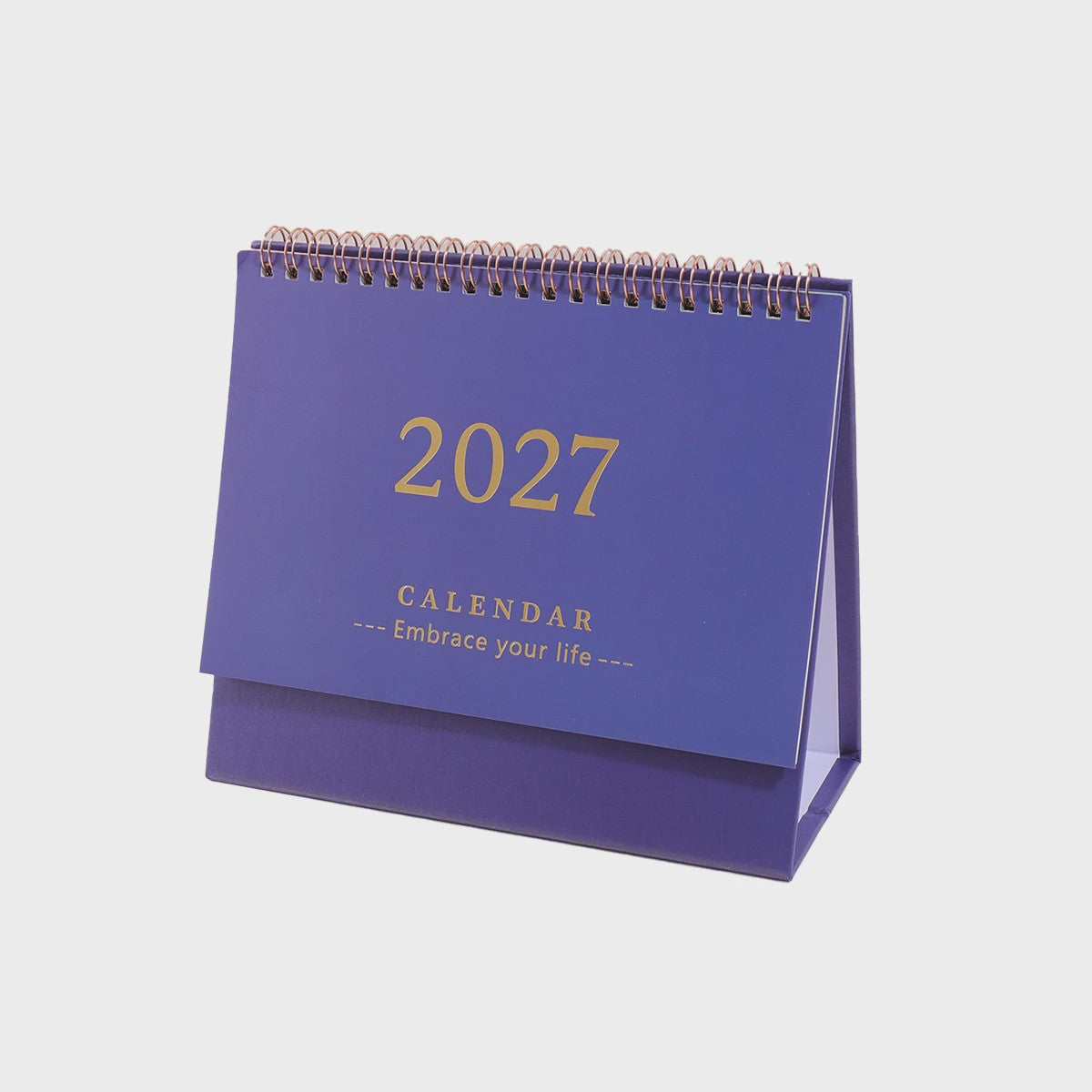 2027 Bureaukalender Maandkalender - Spiraalbinding, Opvouwbaar & Staand - Ideaal voor Planner, Kantoor & Thuis