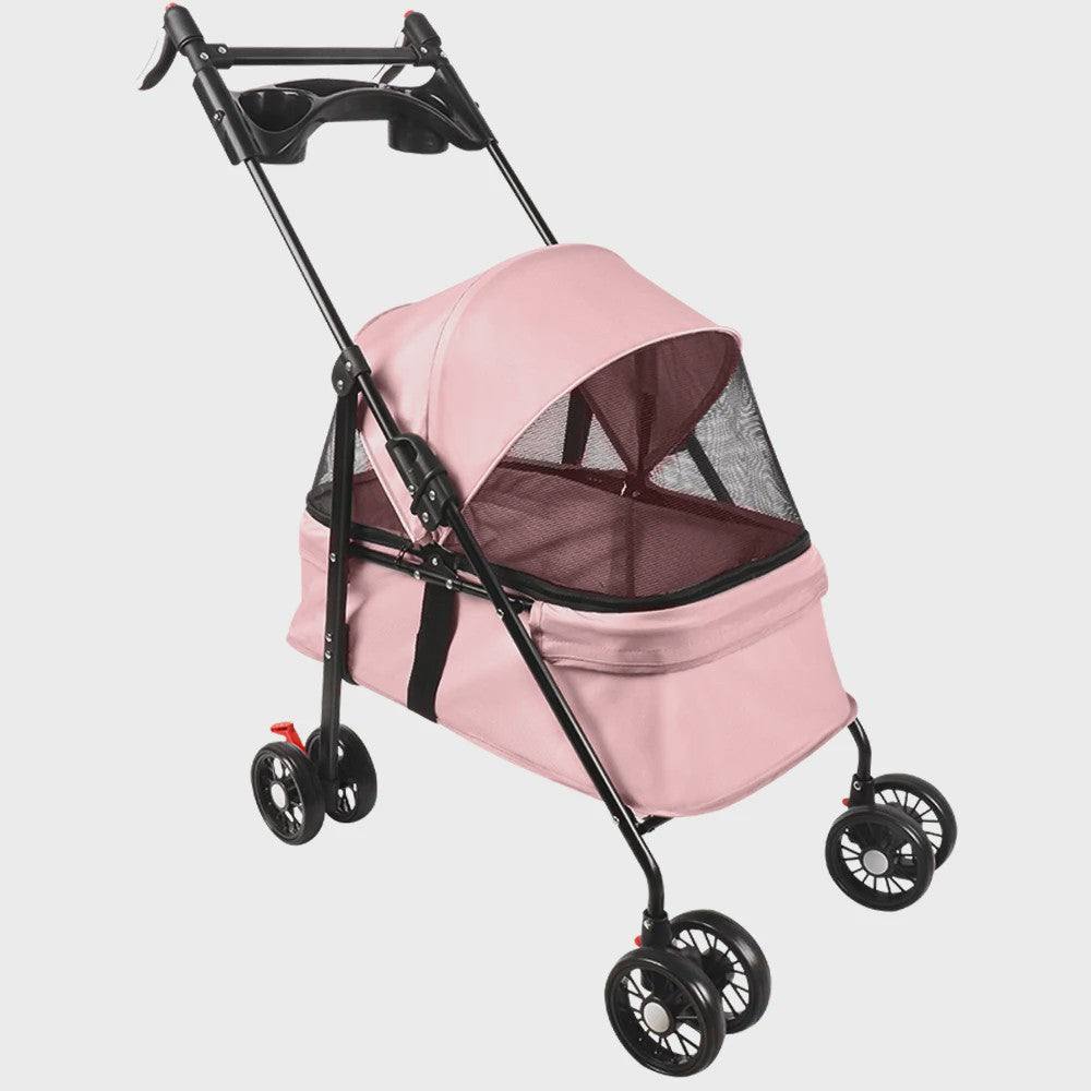 2-in-1 Honden- en Kattenbuggy met Afneembare Reiswieg - Tot 10 kg