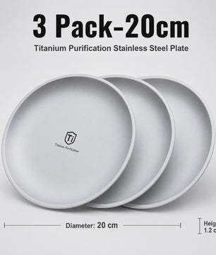 Titanium RVS Camping Borden Set - Lichtgewicht, Hygiënisch & Duurzaam (3/5 Stuks)