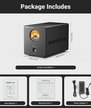 AIYIMA A20 MONO: Krachtige 300W Klasse D Mono Eindversterker met TPA3255, PFFB, VU Meter en Sub Out