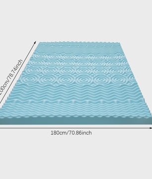 Luxe Traagschuim Matras Topper - 5-Zone Ergonomische Ondersteuning & Koel Comfort