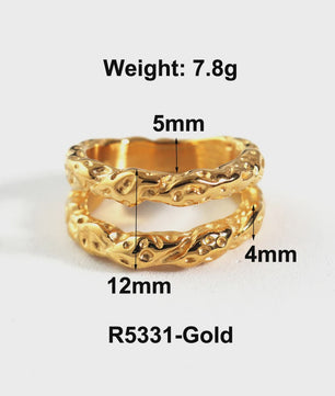 Nieuw Design Geometrische Kralen Ring - Roestvrij Staal Dames Sieraden