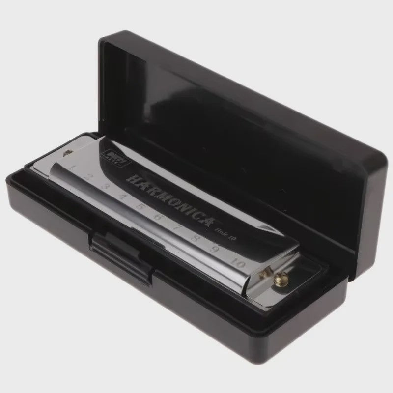 Diatonische Mondharmonica in C - 10 Gaten - Ideaal voor Beginners & Kinderen - Inclusief Hoesje