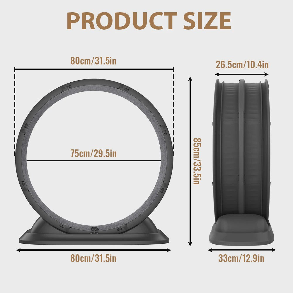 Groot Kattenloopwiel 31.5 inch - Stil & Veilig - Afneembaar Tapijt - Indoor Fitness Loopband voor Katten