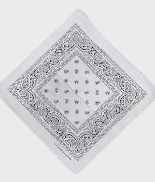 Unisex Paisley Bandana Sjaal - 55x55cm - Zwart, Rood, Wit