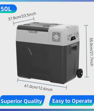 Podofo Draagbare Auto Koel-/Vriesbox 30L-50L - Compressor Koelkast voor Camping & Reizen