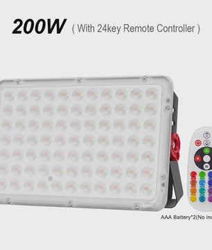 RGB LED Buitenlamp Floodlight 50W/100W/200W - Waterdicht IP66 - Tuin & Straatverlichting