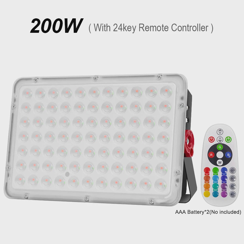 RGB LED Buitenlamp Floodlight 50W/100W/200W - Waterdicht IP66 - Tuin & Straatverlichting