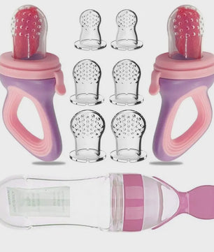 Baby Voeding Set: Silicone Fruit Speen & Lepel Flesje voor Baby's en Peuters