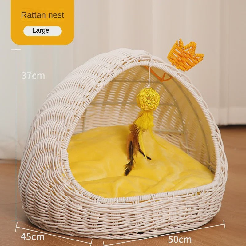 Luxe Rotan Kattenmand Hangend Nest - Comfortabel & Wasbaar