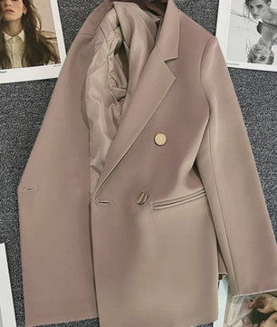 Dames Blazer Jas - Elegante Koreaanse Stijl - Dubbelzijdig Sluitend
