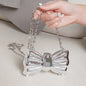 Luxe Strik Handtas van Metaal met Ketting - Speelse Crossbody Tas