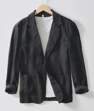Lichte Katoenen Heren Blazer - Ademend Zomerjasje voor Business & Casual