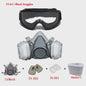 Half Gelaat Stofmasker Set met 503 Deeltjesfilters en Veiligheidsbril - Ideaal voor Industrie, Verfspuiten en Slijpen
