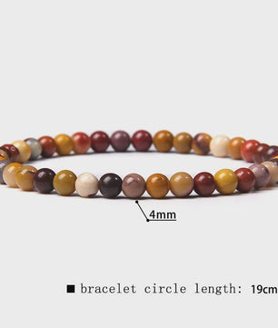 Natuursteen Armband met Kwarts, Kattenoog, Jades & Aquamarijn Kralen - Stretch Bangle voor Dames & Heren