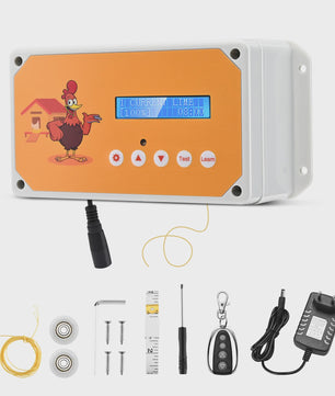 Automatic Chicken Door Control Box With Timer, Power or Battery Energy,Chicken Coop Door Box Traction Up to 4kg