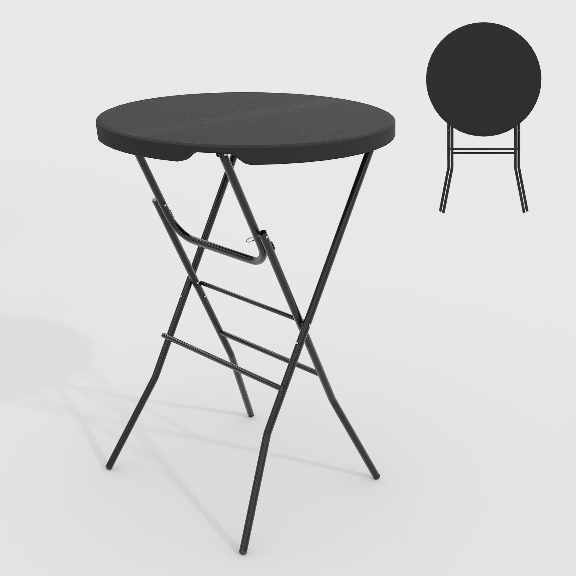 Ronde Staande Klaptafel 80cm - Weerbestendige Bistro Tafel voor Buitenfeesten & Evenementen