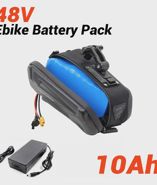 Waterproof E-bike Batterij Pack 36V/48V 10Ah/12Ah Li-ion met 2A Snellader