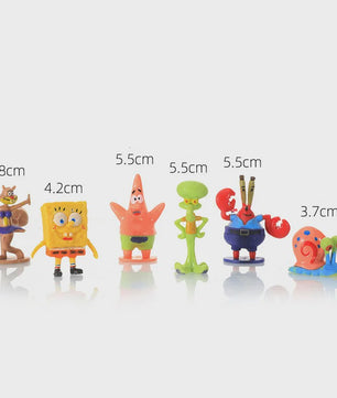 SpongeBob Actiefiguren & Aquarium Decoratie Set - Kinderfeest Cadeau