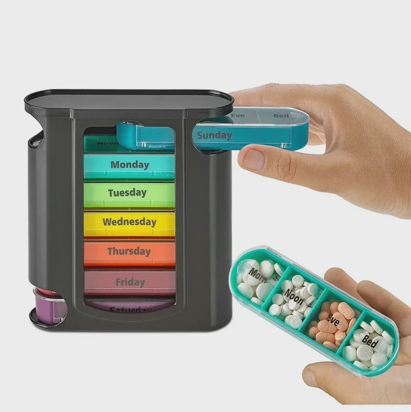 7-Dagen Pillendoos Organizer - 28 Vakjes voor Medicijnen & Supplementen - Ideaal voor Reizen