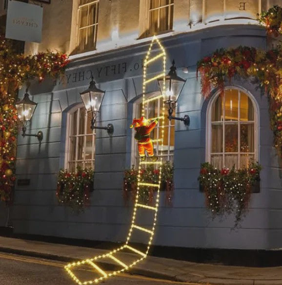 Kerstman Klimladder LED Verlichting - 1.5/3M - USB Plug - 8 Modi