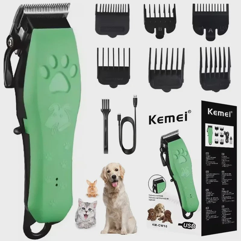 Kemei KM-CW10 Oplaadbare Hondentrimmer & Katten Scheerapparaat - Professioneel & Stil