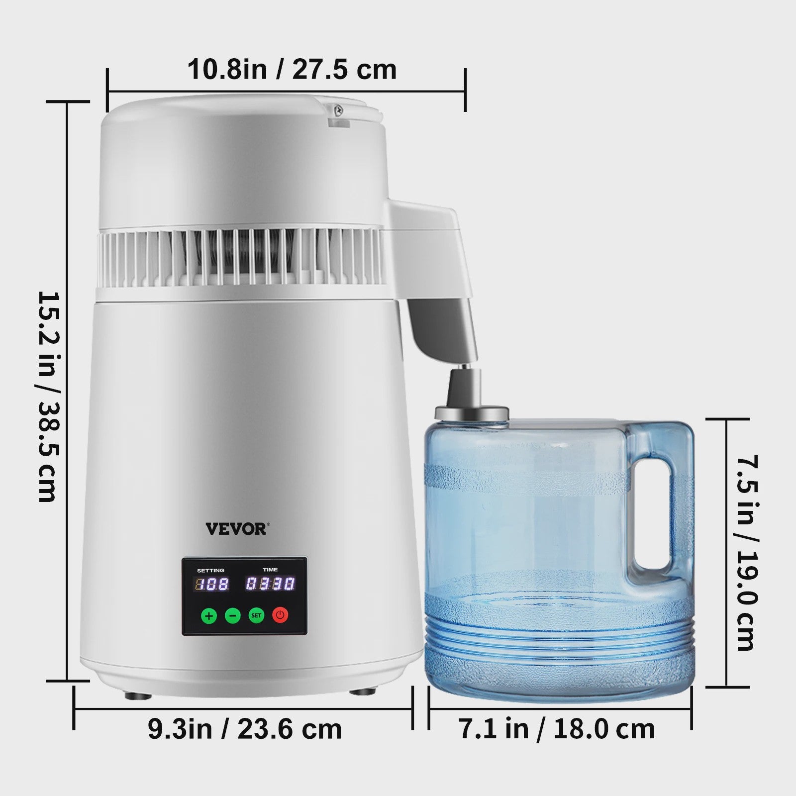 4L Water Distilleerder met Touchscreen - Zuiver en Verfrissend Drinkwater
