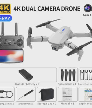Opvouwbare FPV WiFi Drone met 4K Camera en Vliegstabilisatie - Perfect Cadeau