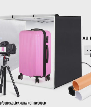 80cm Fotostudio Lightbox Kit met 3 Kleuren Achtergronden & 80W Verlichting