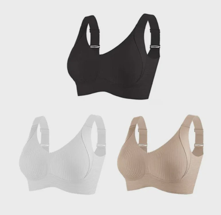 Comfortabele Draadloze Minimizer BH met Volledige Bedekking, Ademend en Naadloos met Zijsteun