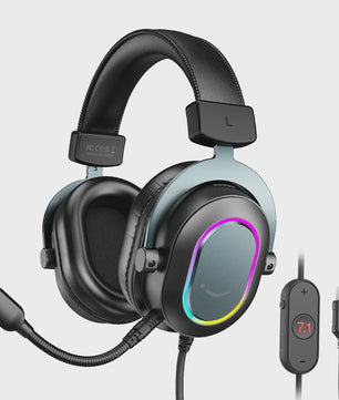 FIFINE H6 Gaming Headset: Virtueel 7.1 Surround Sound, RGB, USB, Microfoon & EQ Modes
